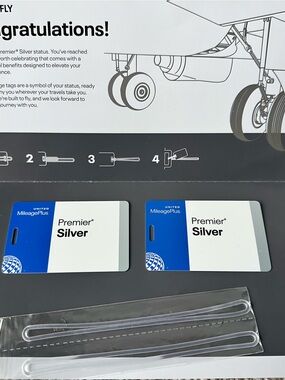 United Silver luggage tags NEW!